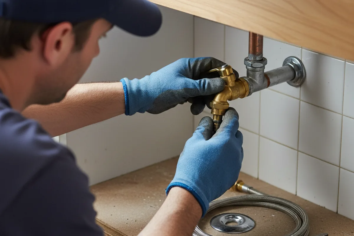Shutoff valve and fitting work during Emergency Plumbing in Golden